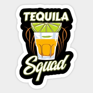 Cute & Funny Tequila Squad Margarita Drinking Sticker